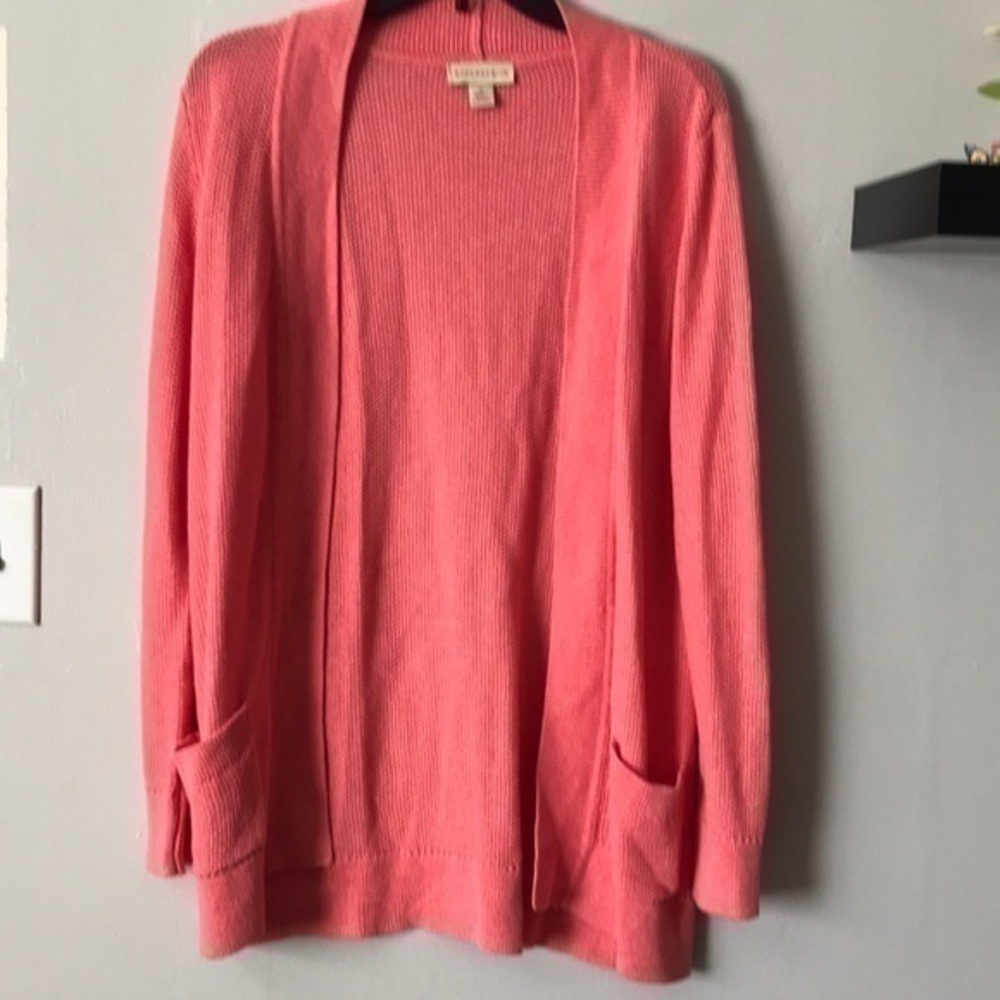 Women's Appleseeds Small sweater with pockets. Used 55% Linen,45% Cotton